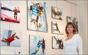 Art Presse rugby : Lucie LLONG expose ses peintures à la mairie de Royat