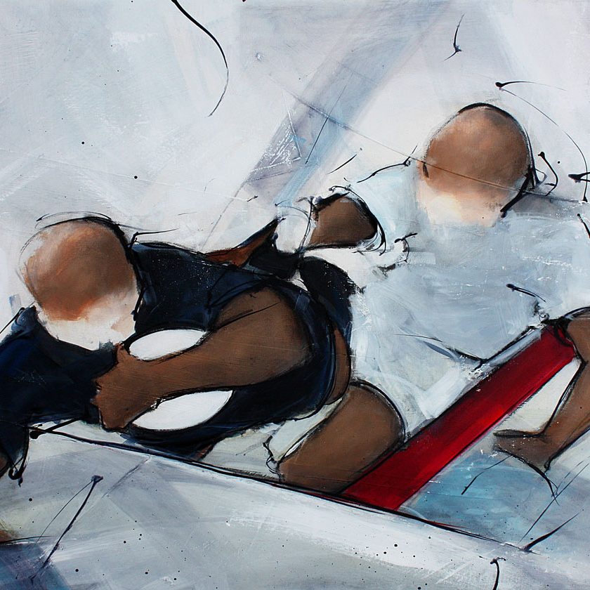 painting art sport rugby: Canvas painting of the all blacks against England during a test match