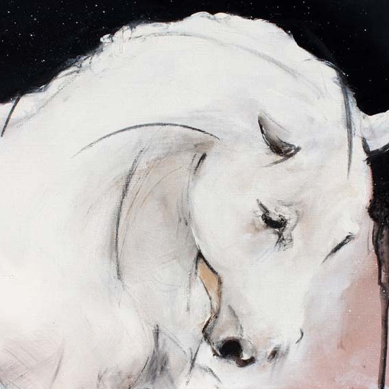 horses artwork : horse riding painting