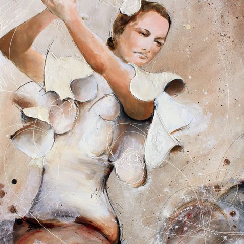 Art : Peinture sur toile d'une danseuse de flamenco
