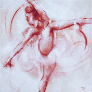 Art Dance Moderne : Peinture sur toile d'une danseuse