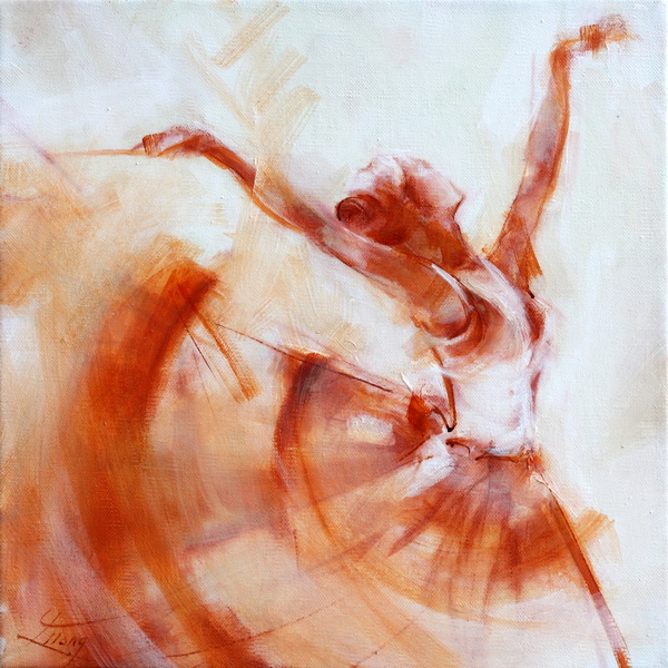Art Danse moderne : Peinture sur toile d'une danseuse