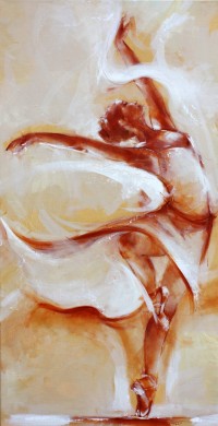 Art Danse moderne : Peinture sur toile d'une élégante danseuse