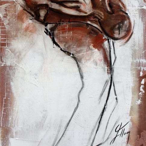 Tableau Art Musique Jazz musicien : Peinture sur toile d'une performance solo de saxophone par un musicien de JAZZ