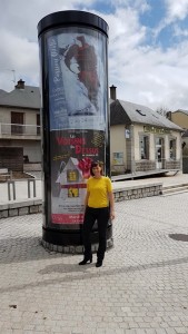 Art Rugby : L'affichage public de l'exposition passion Ovalie de Lucie LLONG à Ussel