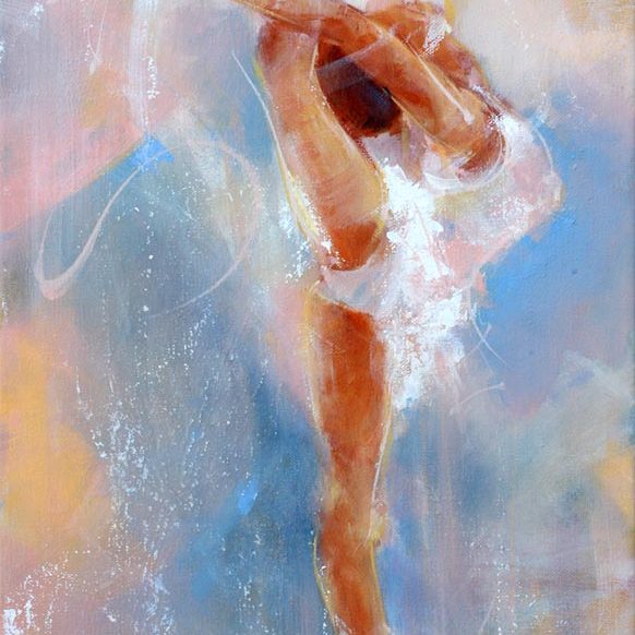 Art painting sport ballet classic dance: Canvas painting of a ballet star dancer