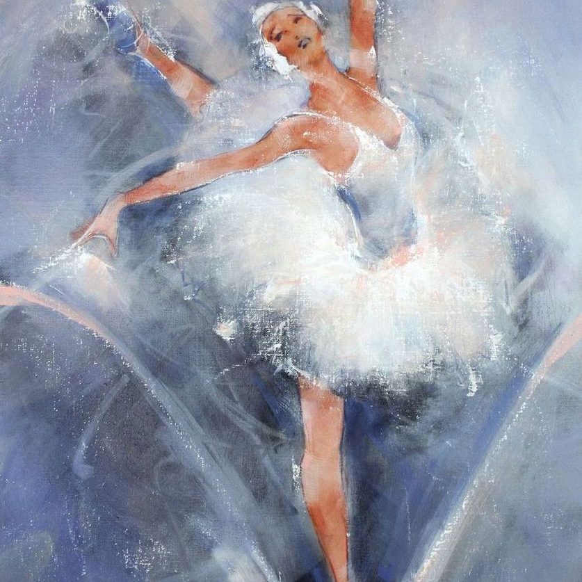 Lucie LLONG dance watercolor painting on tango