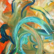 stage de peinture abstraite, réalisation d'un tableau abstrait dans le puy de dôme en auvergne