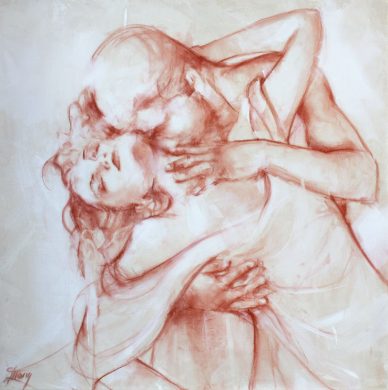 love passion lovers art painting on canvas : in love couple intimacy