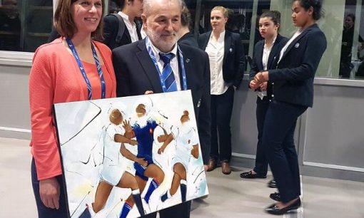 article exposition de peinture rugby stade des alpes grenoble tournoi des 6 nations 2018 France Angleterre