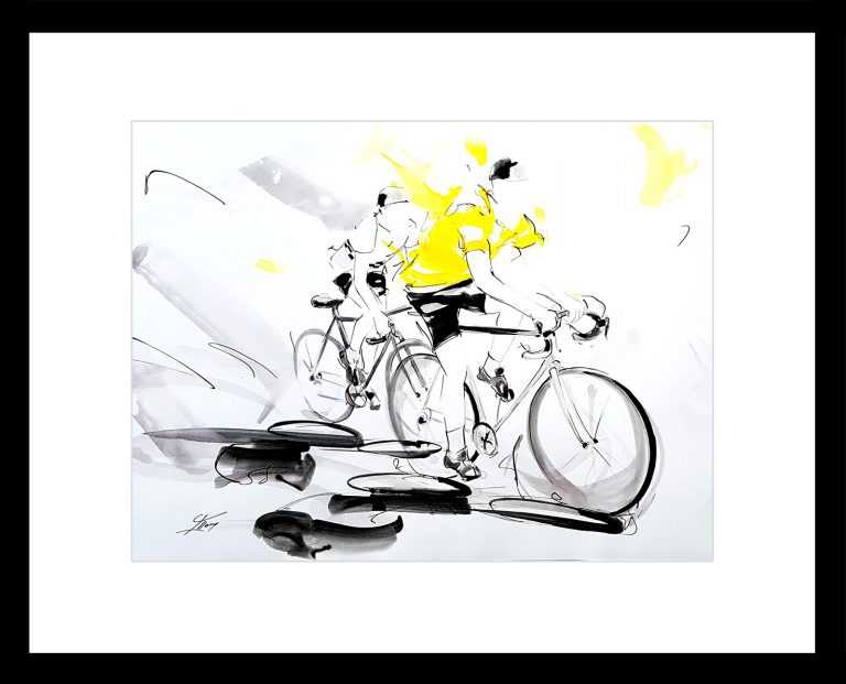 art_peinture_tableau_sport-lavis-encre_cyclisme_tour_de_france