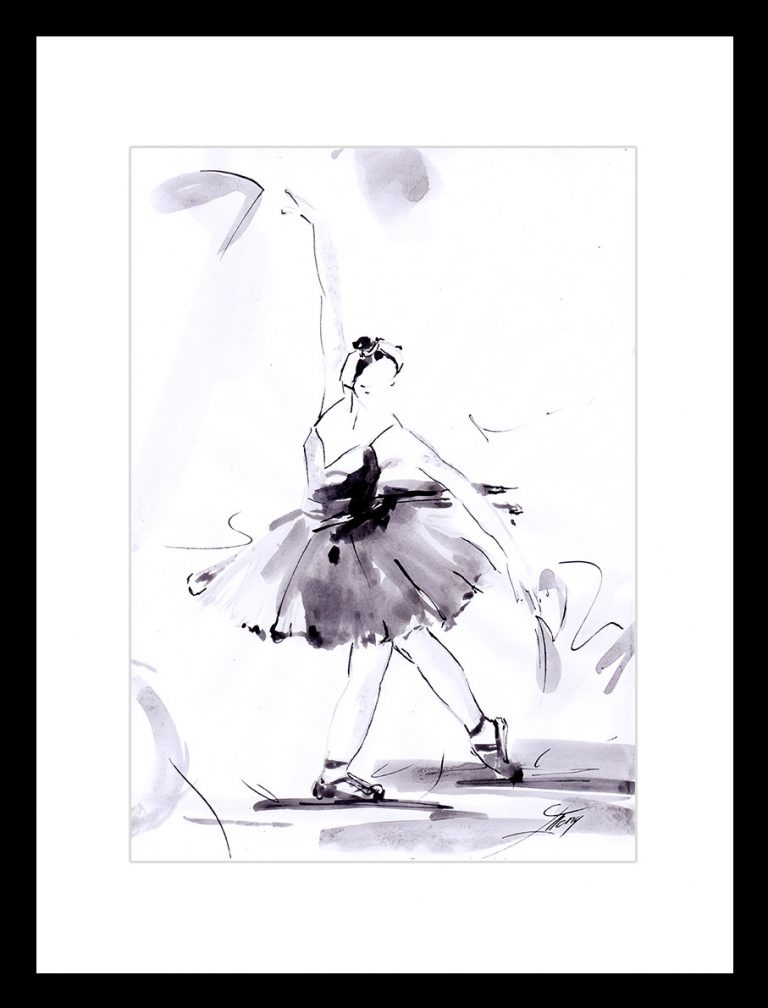 art_peinture_tableau_sport-lavis-encre_danse_ballet_3