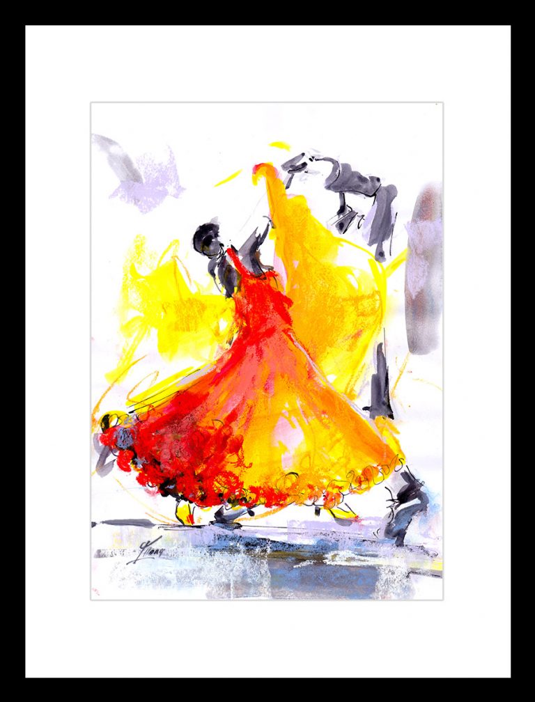 art_peinture_tableau_sport-lavis-encre_danse_flamenco_4