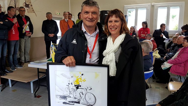 Une peinture pour Bernard THEVENET, double vainqueur du Tour de FRANCE