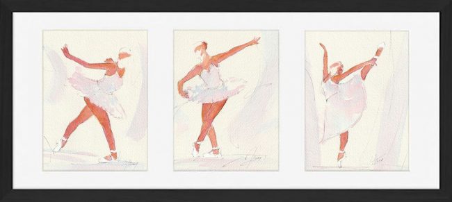 art peinture aquarelle danse ballet : la grâce et l'élégance d'une danseuse étoile