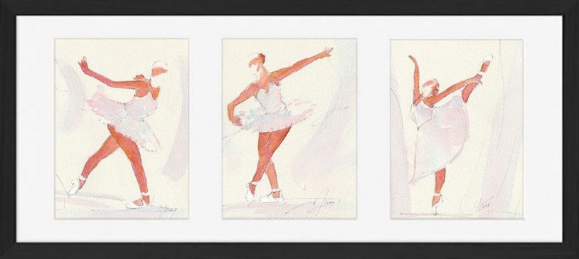 art peinture aquarelle danse ballet : la grâce et l'élégance d'une danseuse étoile