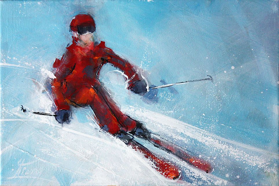 Art sport ski peinture