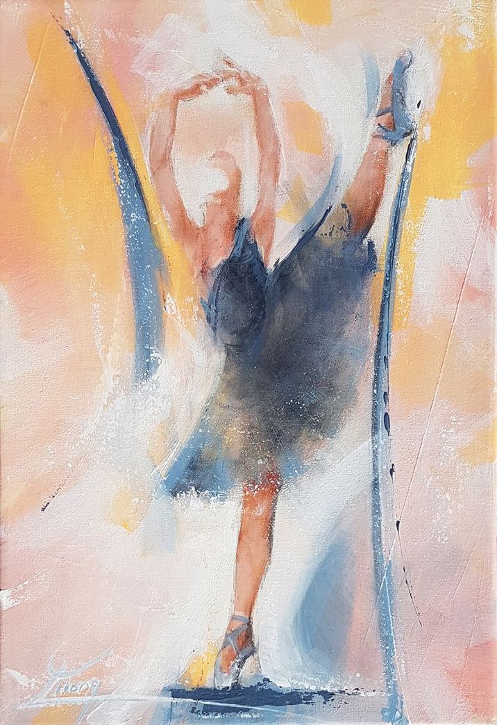 art peinture tableau danse ballet : le cygne noir