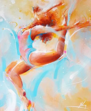 art painting colourful modern dance