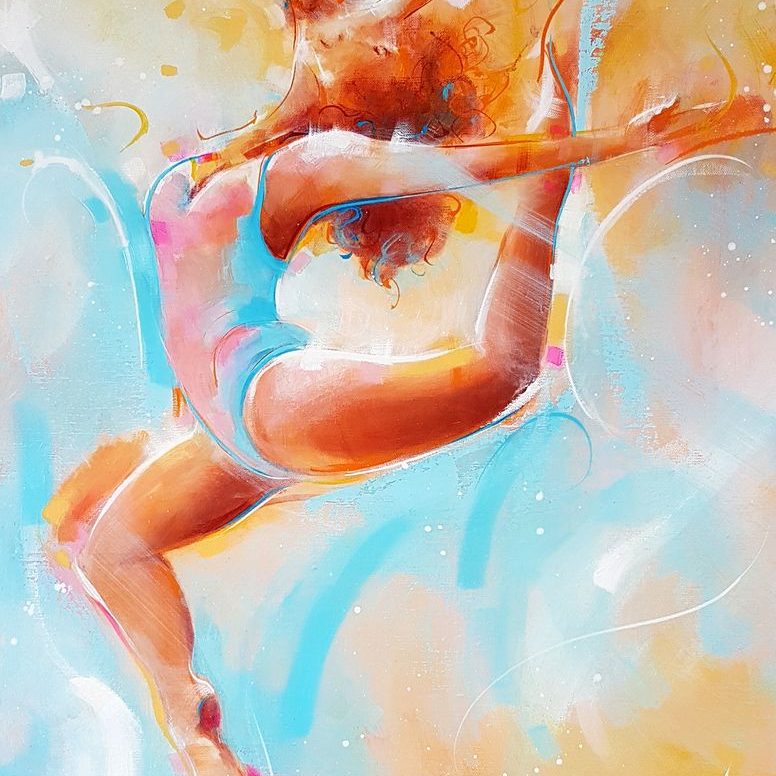art painting colourful modern dance