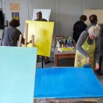 les photos du stage de peinture grand format façon POP ART organisé par Lucie LLONG, artiste peintre du mouvement - Puy-de-Dôme - Clermont ferrand - Pays d'Issoire - Champeix