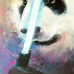 detail pandawan : peinture POPART - inspiration starwars par Lucie LLONG
