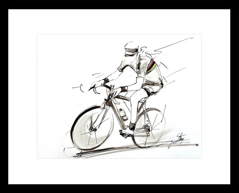art_peinture_tableau_sport-lavis-encre_cyclisme_laurent_brochard
