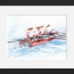 sport Watercolor | Sport Painting | Women's Rowing