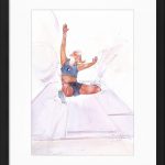 Watercolor sport | Sport Painting | Women's Athletics | Long jump