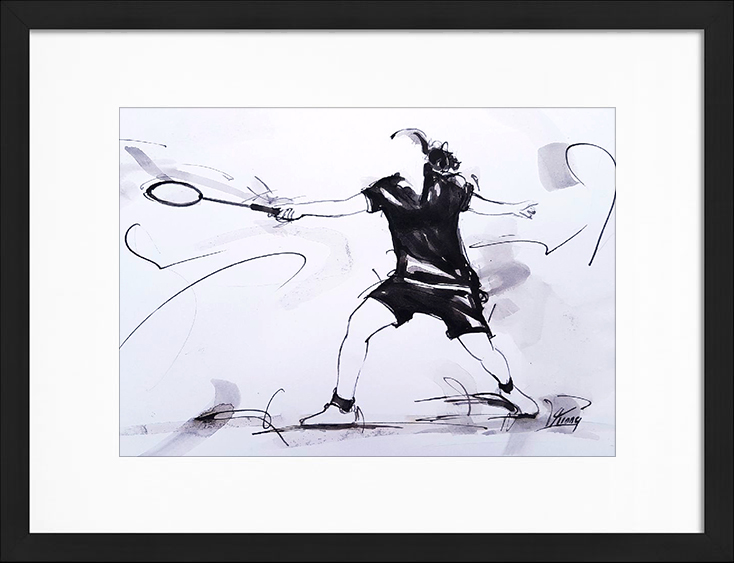 art_peinture_encre_sport_badminton