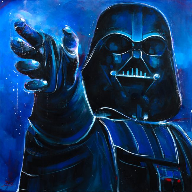 Starwars painting : Dark Vador by Lucie LLONG, artist of movement