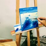 Stage peindre les nuages à l'huile - le stage technique - animé par Lucie LLONG, artiste peintre