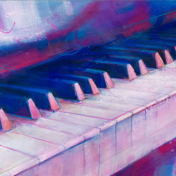 Tableau musique | piano en peinture par Lucie LLONG