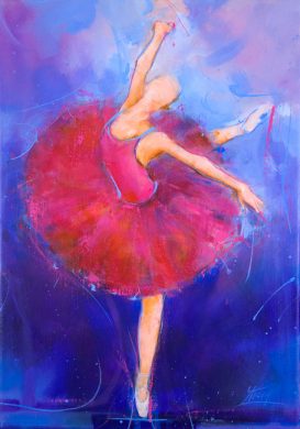 Art | peinture Ballet | Danse | danseuse étoile sur scène