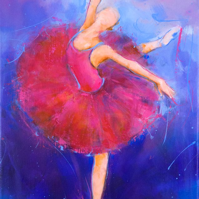 Art | peinture Ballet | Danse | danseuse étoile sur scène