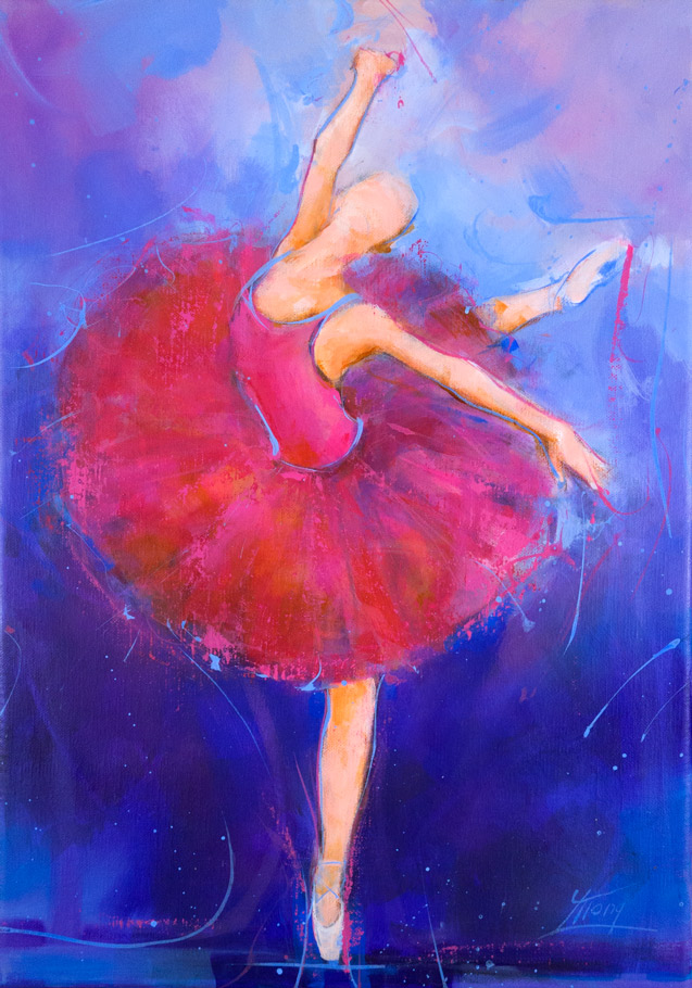 Art | peinture Ballet | Danse | danseuse étoile sur scène