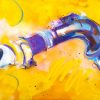 art peinture musique : la vitalité du saxophone - instrument de musique - Lucie LLONG