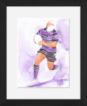 Aquarelle Rugby | Peinture de sport | USI rugby