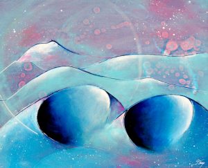 Peinture de paysage du Puy-de-dôme | Tableau par Lucie LLONG, artiste peintre auvergnate | Chaîne des puys - Patrimoine mondial de l'UNESCO