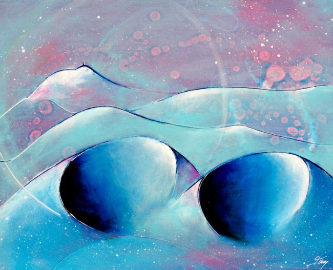 Peinture de paysage du Puy-de-dôme | Tableau par Lucie LLONG, artiste peintre auvergnate | Chaîne des puys - Patrimoine mondial de l'UNESCO