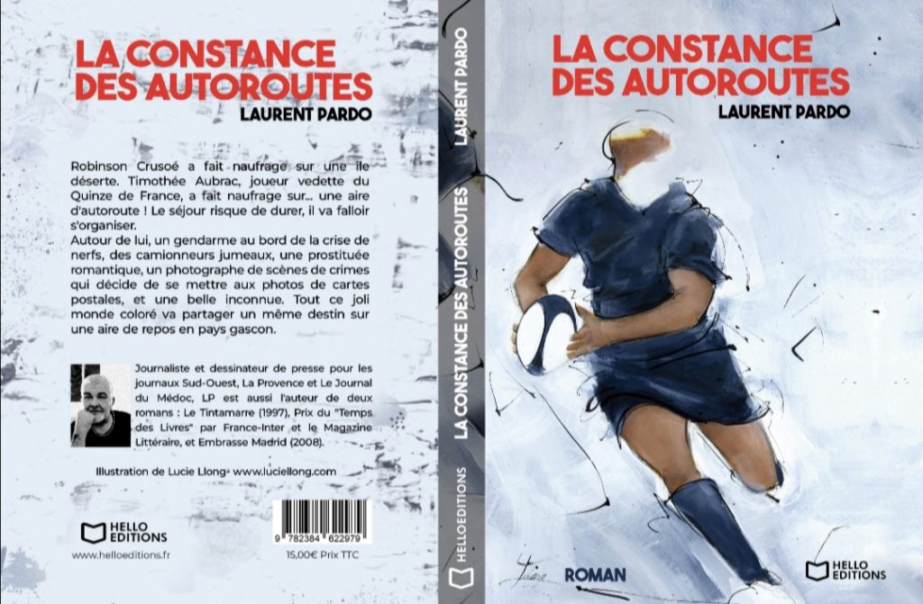 La constance des autoroutes, un livre écrit par Laurent PARDO et couverture d'après un tableau de Lucie LLONG