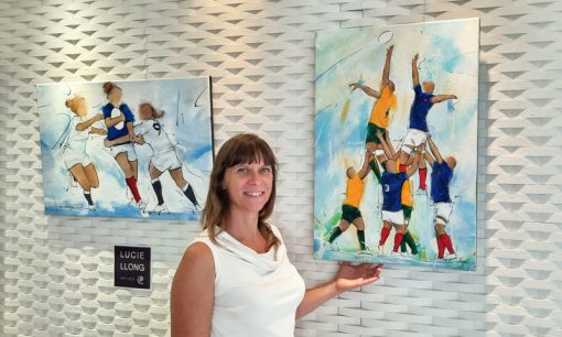 Exposition FRANCE 2023 | Coupe du monde de rugby | Hôtel renaissance - Aix en provence | Exposition de Lucie LLONG, artiste peintre du sport et du mouvement