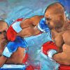 Tableau & peinture de boxe | Mike Tyson vs Evander Holyfield