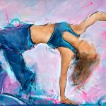Peinture de Break Dance aux JO | Sport & danse | Jeux olympiques Paris 2024 | Tableau par Lucie LLONG, artiste peintre du sport et du mouvement
