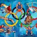 Painting of the Olympic Games PARIS 2024 by Lucie LLONG, sports artist | Athletics (110 m hurdles | pole vault | high jump ), basketball, swimming, weightlifting and horse riding in painting