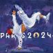 breakdance painting | sports artwork | canadian phil wizard at the paris 2024 olympics | gold medalist | artwork by lucie llong, sports artist