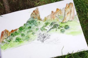 stage de peinture carnet de voyage vallée de chaudefour - Puy de Dôme - Auvergne par Lucie LLONG